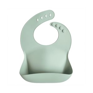 Mushie Silicone Bib - Cambridge Blue